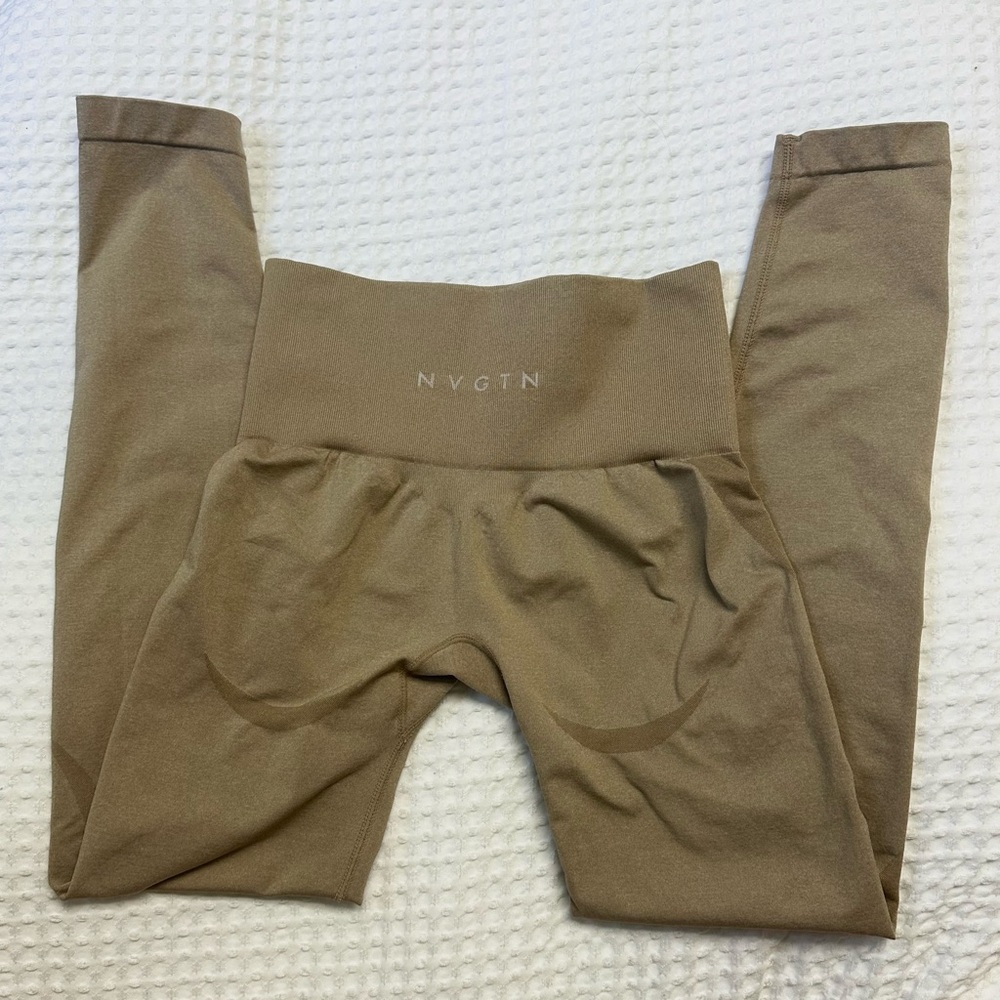 NVGTN Beige Contour Seamless High-Rise Leggings